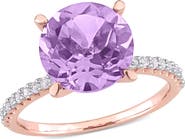 DELMAR Amethyst & White Topaz Ring