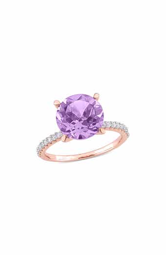 Amethyst & White Topaz Ring
