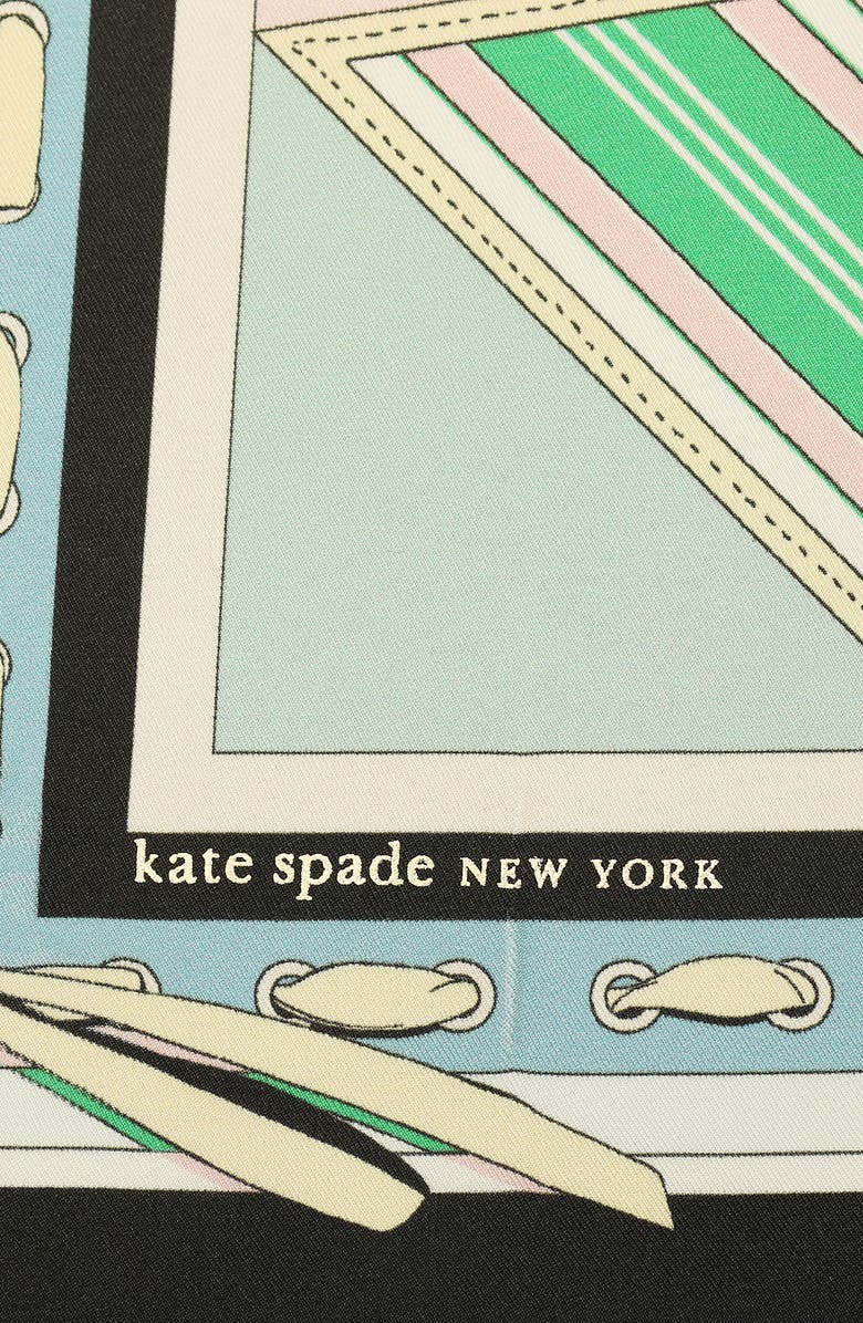 Kate Spade New York repatched silk square scarf, Alternate, color, Blue/ Green Multi