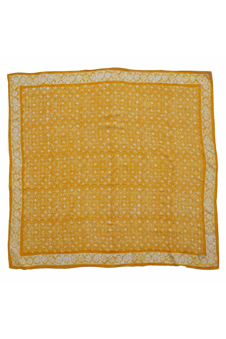 Hand Dyed Batik Bandana, Alternate, color, Tan, Yellow, Brown, Cream