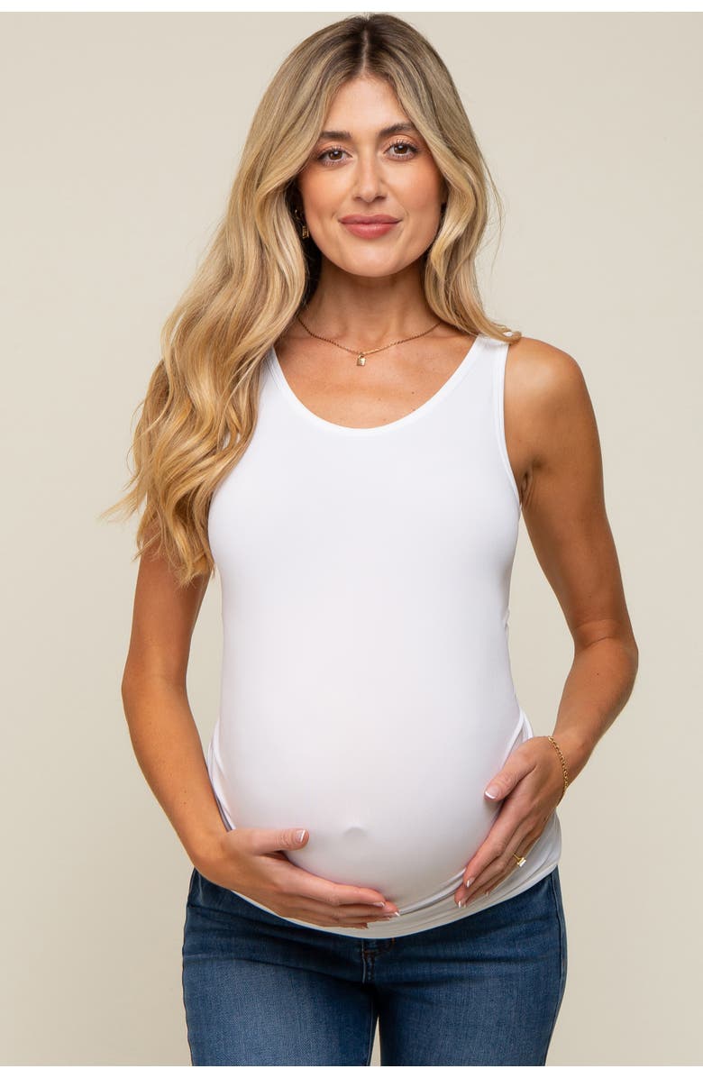 PinkBlush Basic Seamless Tank, Main, color, White