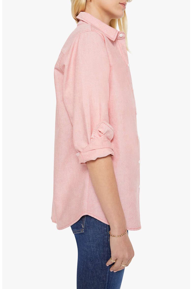 The Bestie Cotton Button-Up Shirt, Alternate, color, RED
