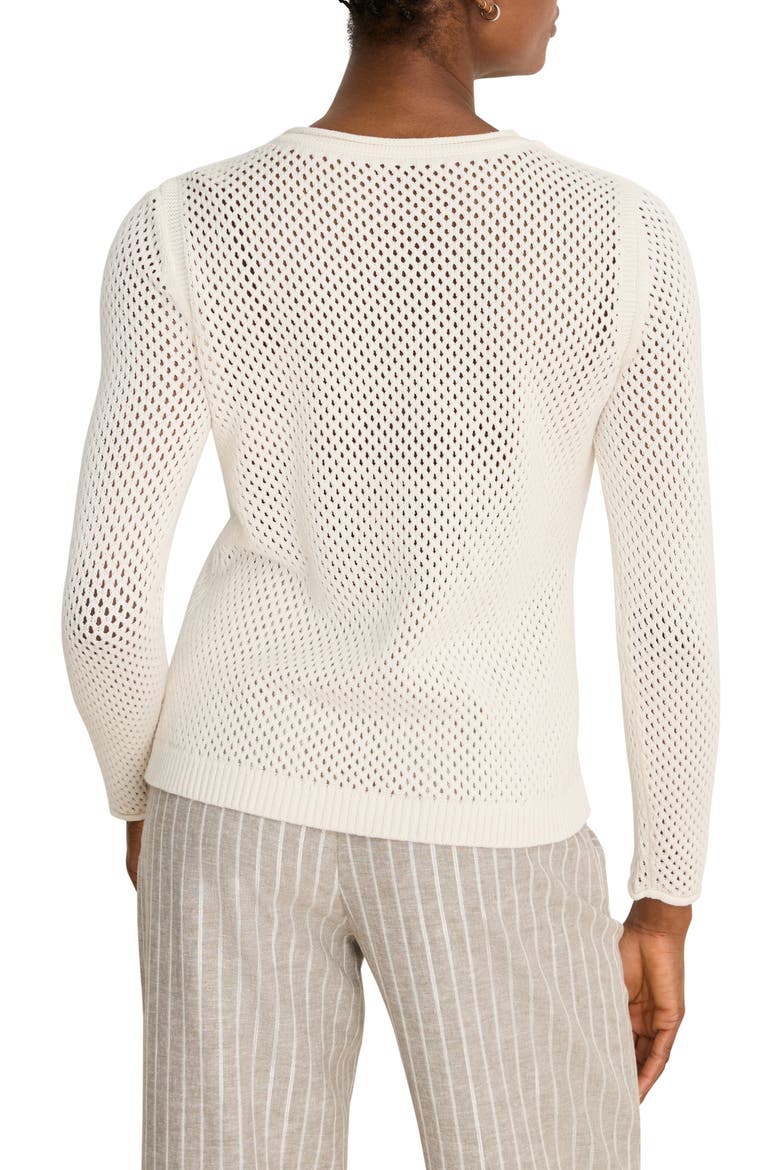Breezeway Open Knit Cotton Blend Sweater, Alternate, color, CLASSIC CREAM