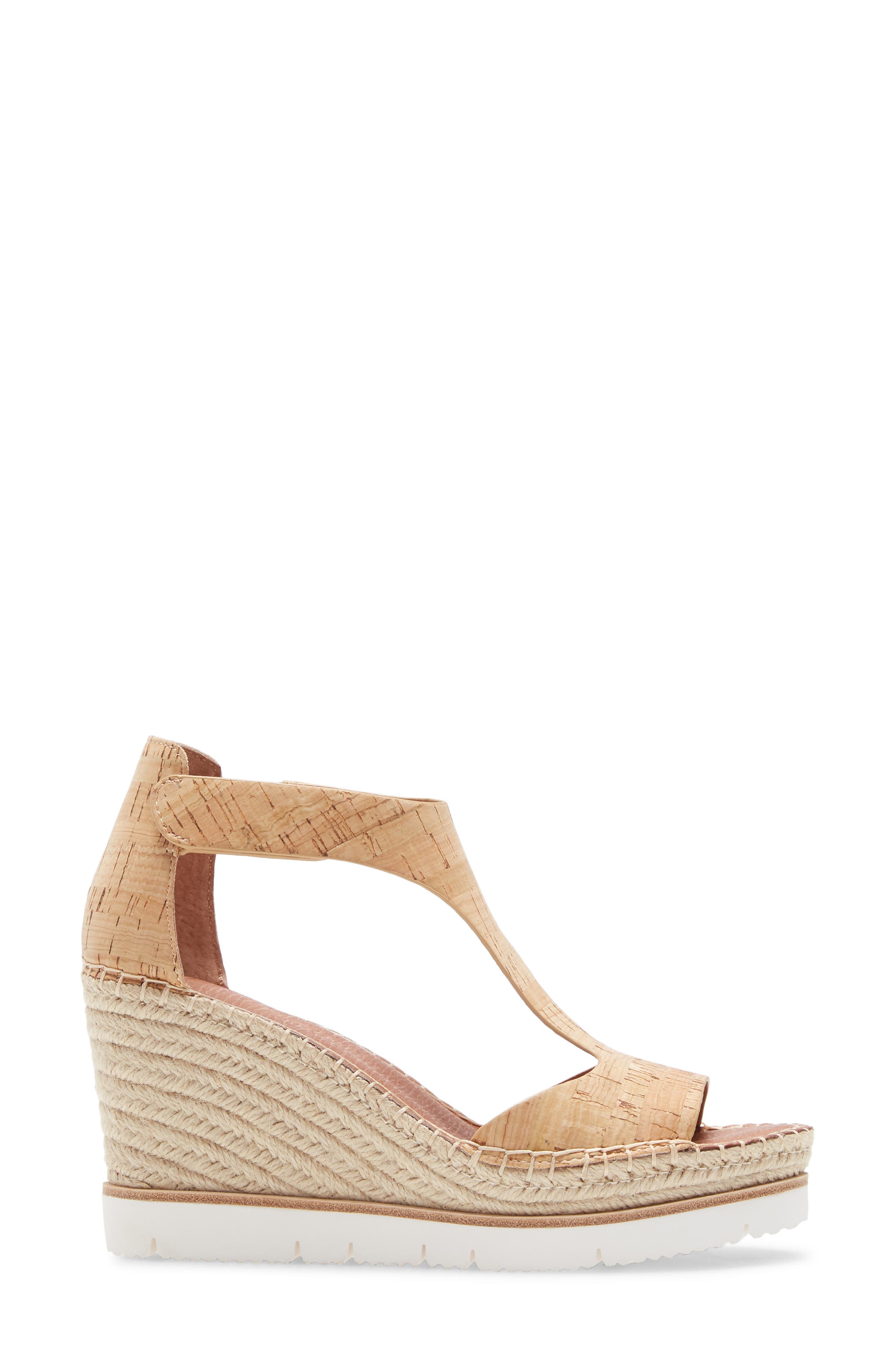Signature Elyssa T-Strap Wedge Sandal, Alternate, color, NATURAL CORK