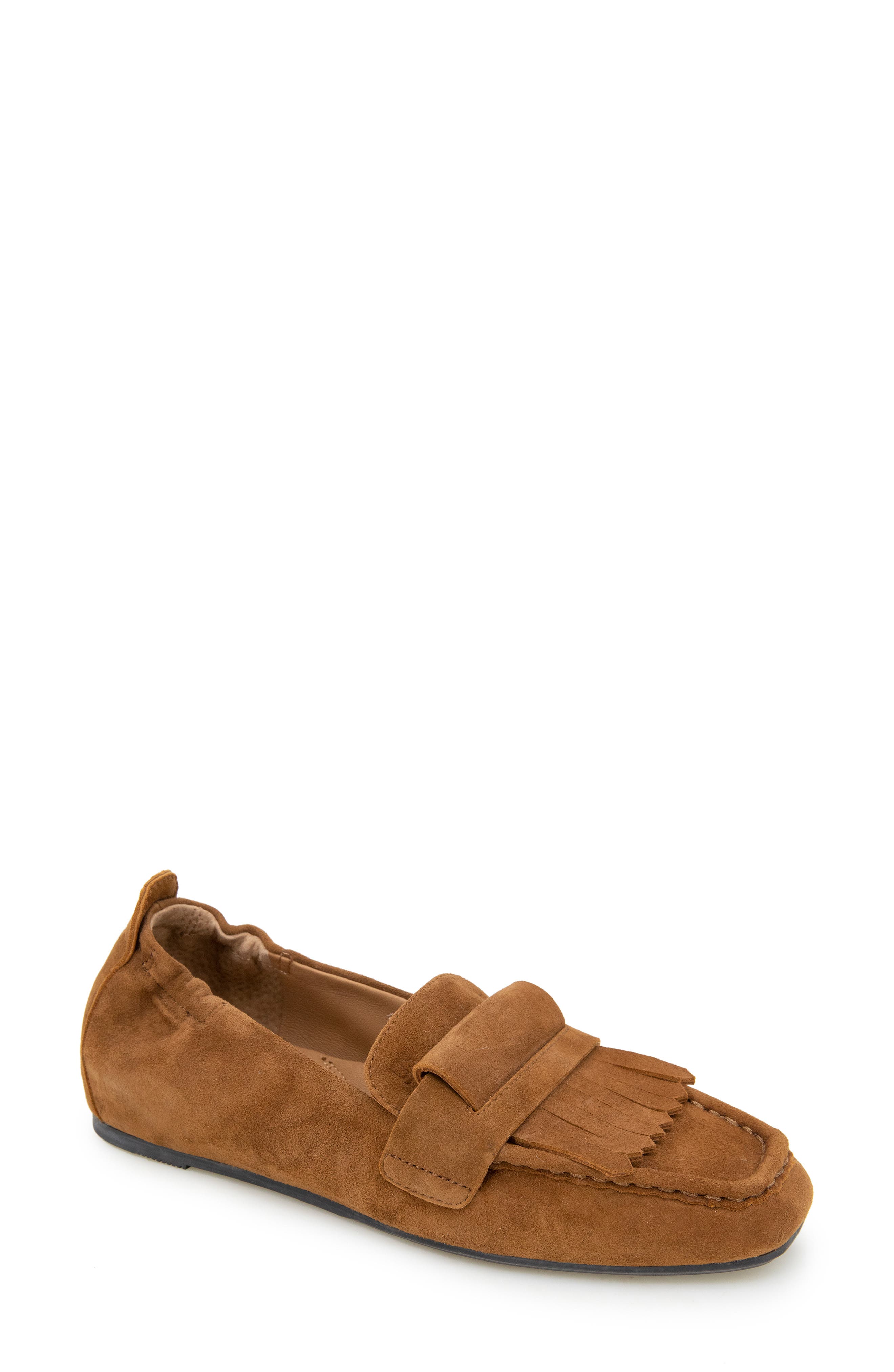 Gentle Souls Scotty Kiltie Loafer, Main, color, Brown Suede