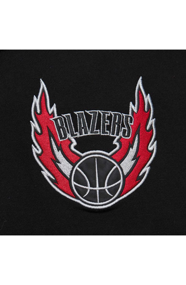 Mitchell & Ness Men's Mitchell & Ness Black Portland Trail Blazers Team OG 2.0 Vintage Logo Fleece Pullover Hoodie, Alternate, color, Black