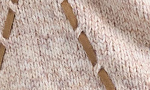Topshop Marled Cord Argyle Sweater In Neutral