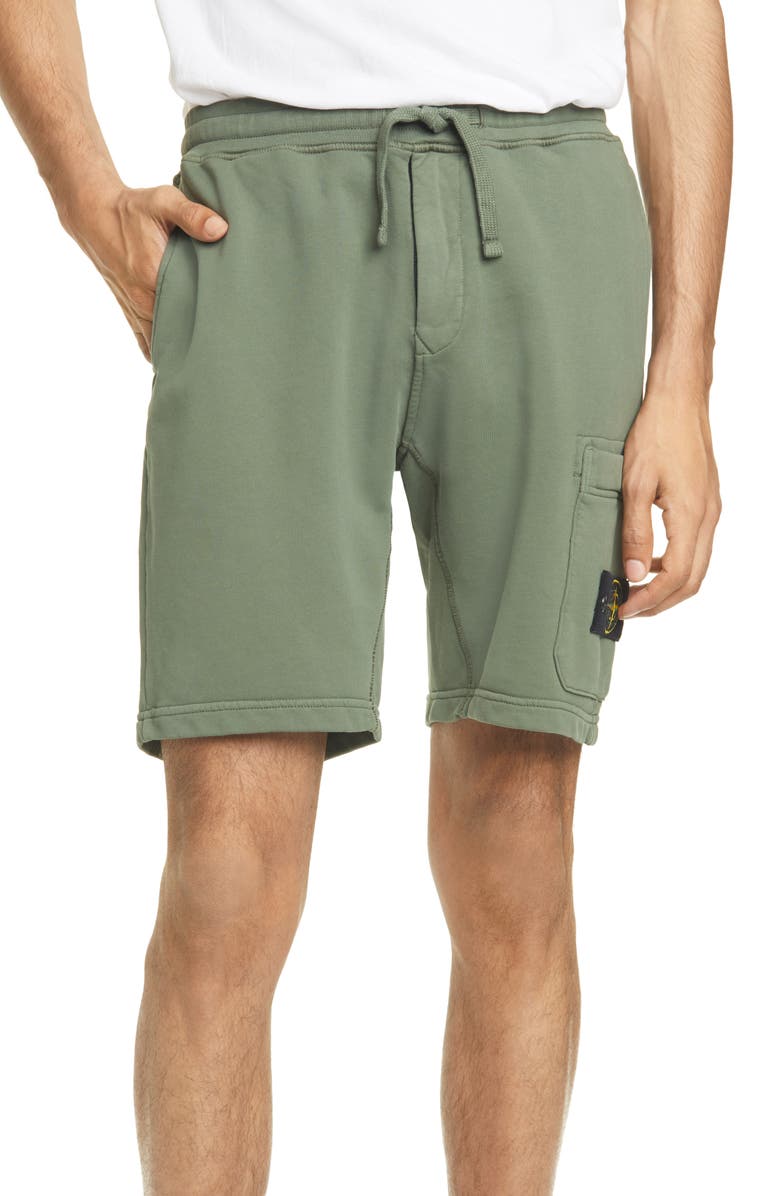 Stone Island Cargo Athletic Shorts, Main, color, 