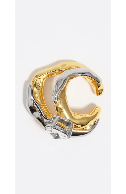 Bimba Y Lola Two-tone Textured Ear Cuff Earring In Multi