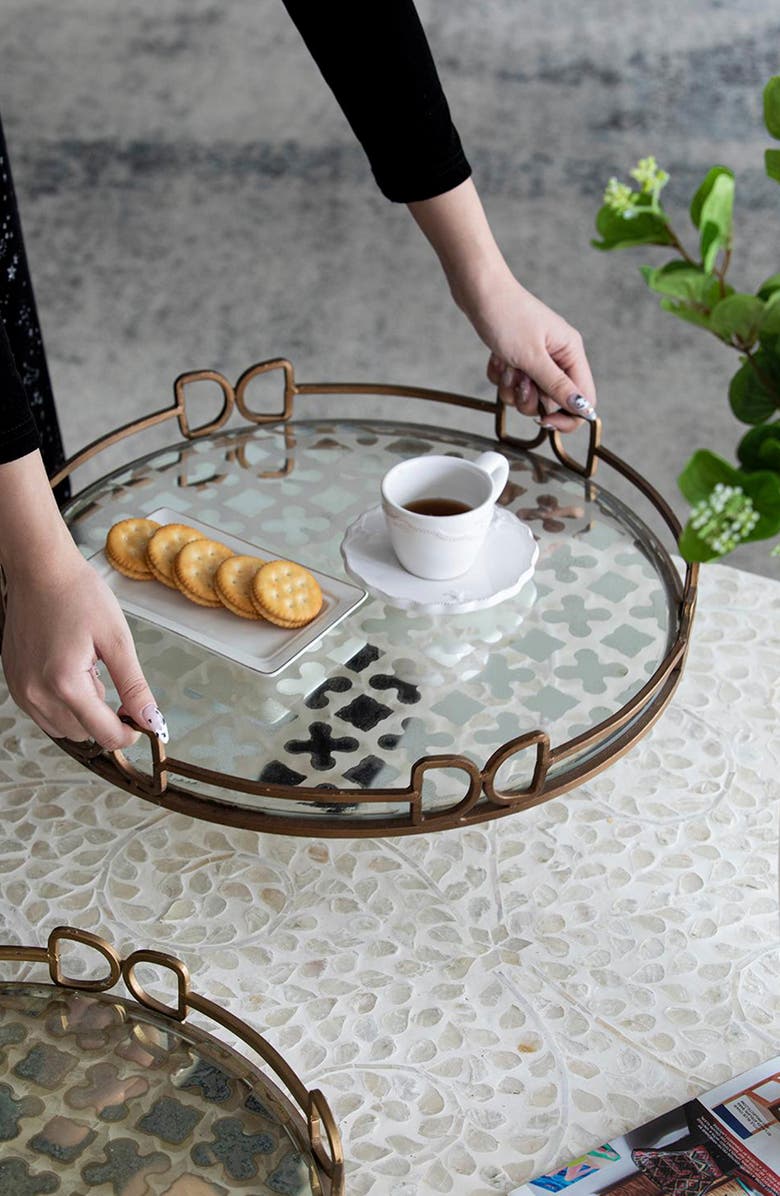 A & B Home Valentina Decorative Tray, Alternate, color, Gold