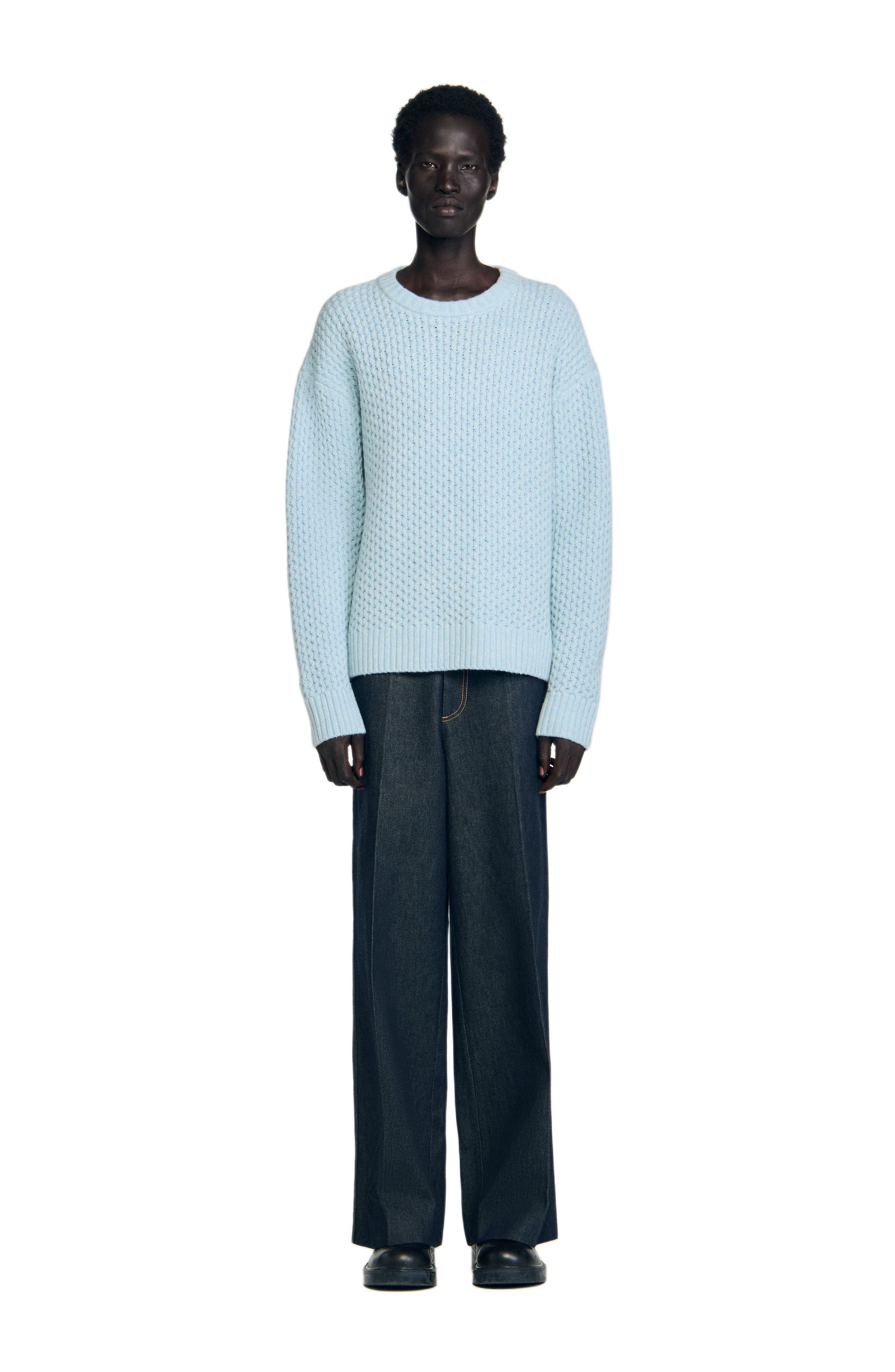 Honeycomb stitch wool sweater - image 3