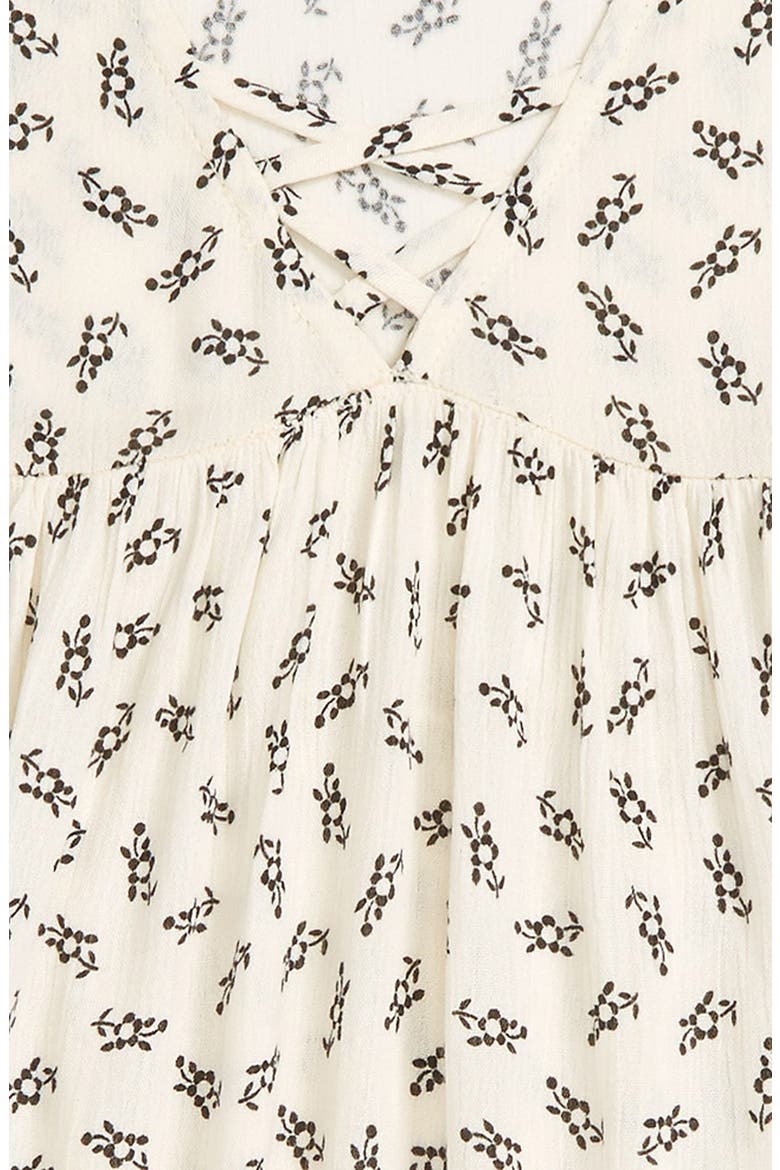 Print Cold Shoulder Top, Alternate, color, CREAM