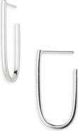 ARGENTO VIVO J Stud Post Hoop Earrings