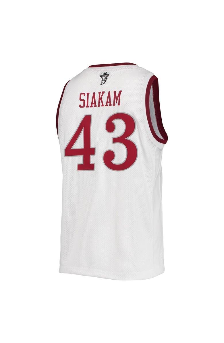 Retro Brand Men's Original Retro Brand Pascal Siakam White New Mexico State Aggies Alumni Commemorative Replica Basketball Jersey, Alternate, color, 