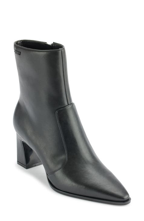 DKNY good Gold Black Bootie Ankle Bootie Boot