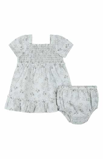 Floral Smocked Bodice Cotton Sundress with Bloomers