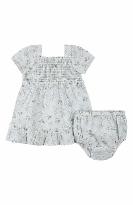 Floral Smocked Bodice Cotton Sundress with Bloomers