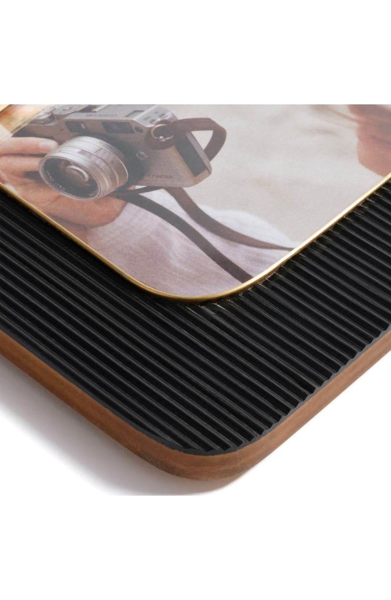 Zodax Ribbed 7.5" x 9.5" Photo Frame, Alternate, color, Black