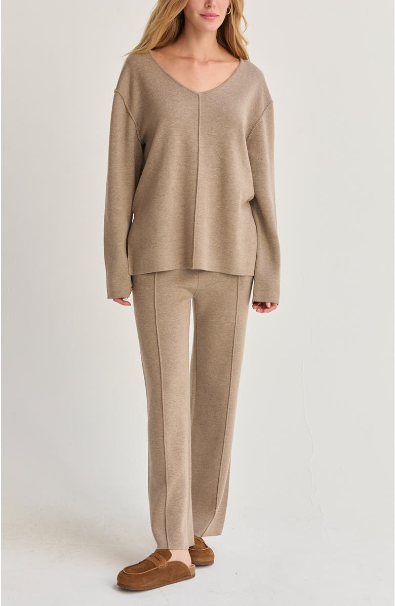 CRESCENT Lounge Sweater Knit Pants, Alternate, color, Taupe