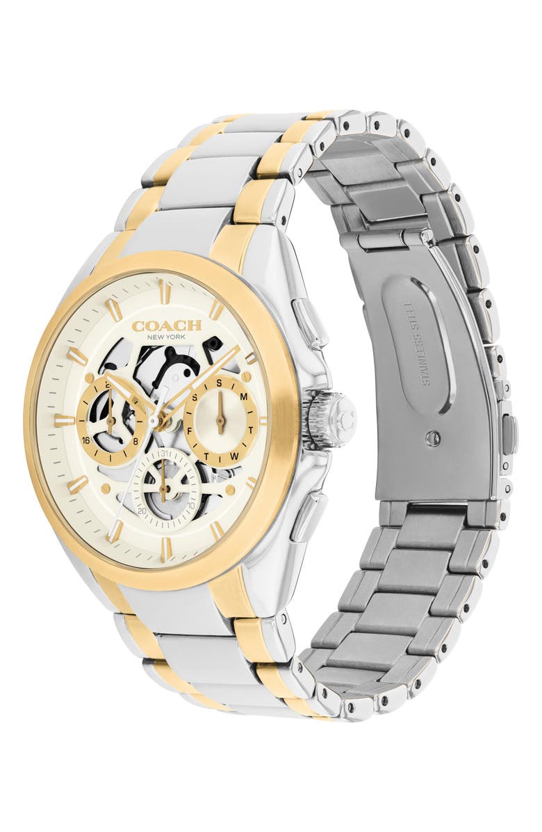 COACH Jackson Bracelet Chronograph Watch, 41.5mm, Alternate, color, Silver  Gold