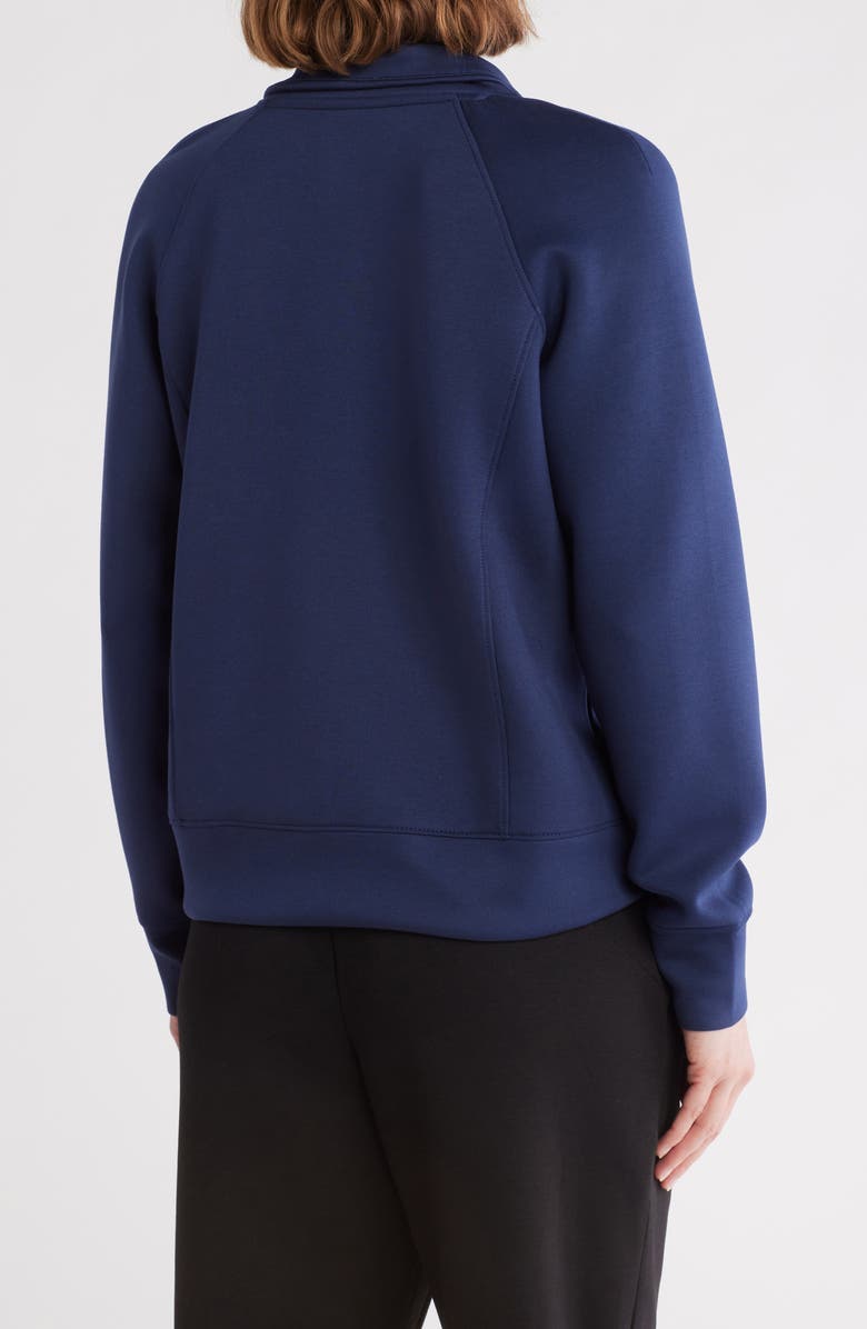 APANA Stellar Scuba Knit Quarter Zip Pullover, Alternate, color, Naval Academy