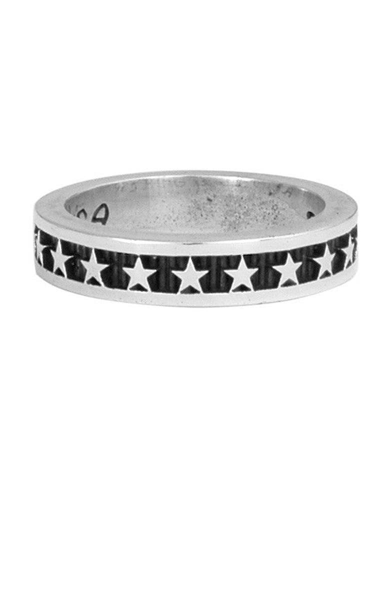 King Baby Studio Stackable Star Ring, Main, color, Silver