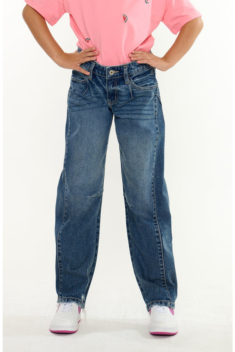 Harper Low Slung Horseshoe Jeans, Main, color, Dark Wash