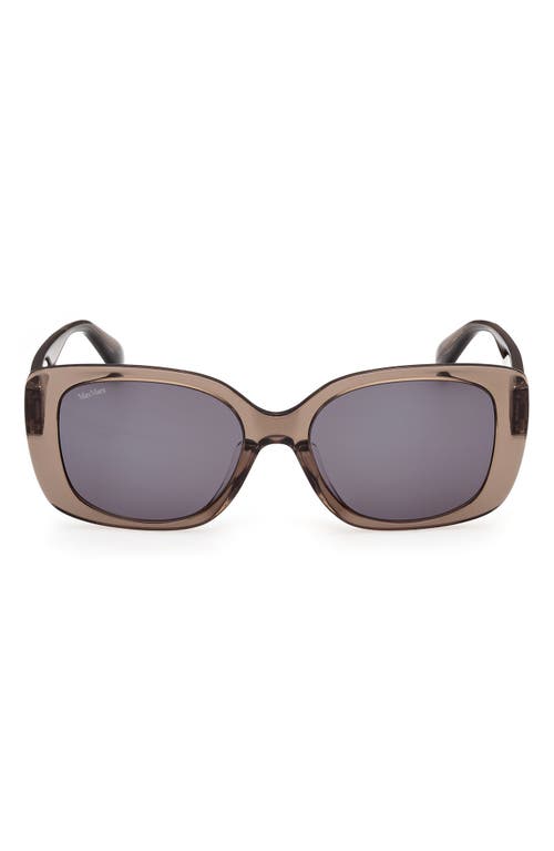 Max Mara 55mm Rectangular Sunglasses In Gray
