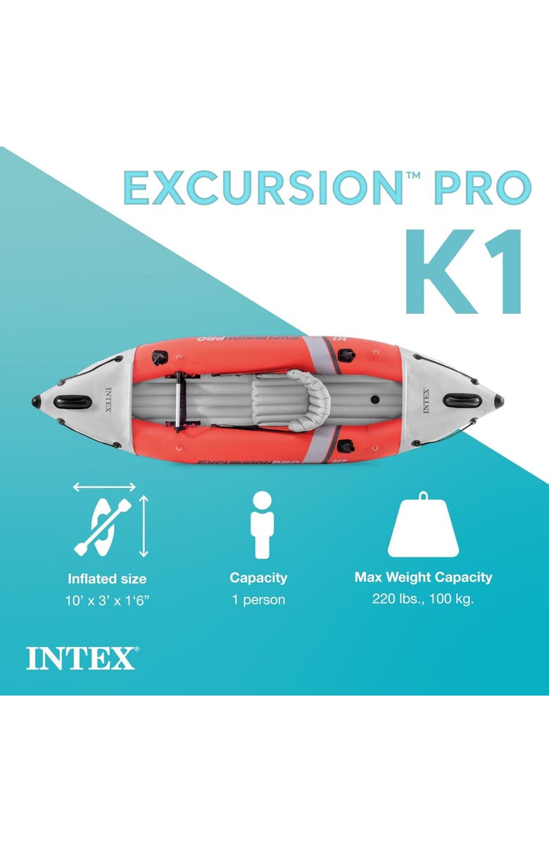 Intex 10 Foot Inflatable Kayak Set, Alternate, color, Multicolored