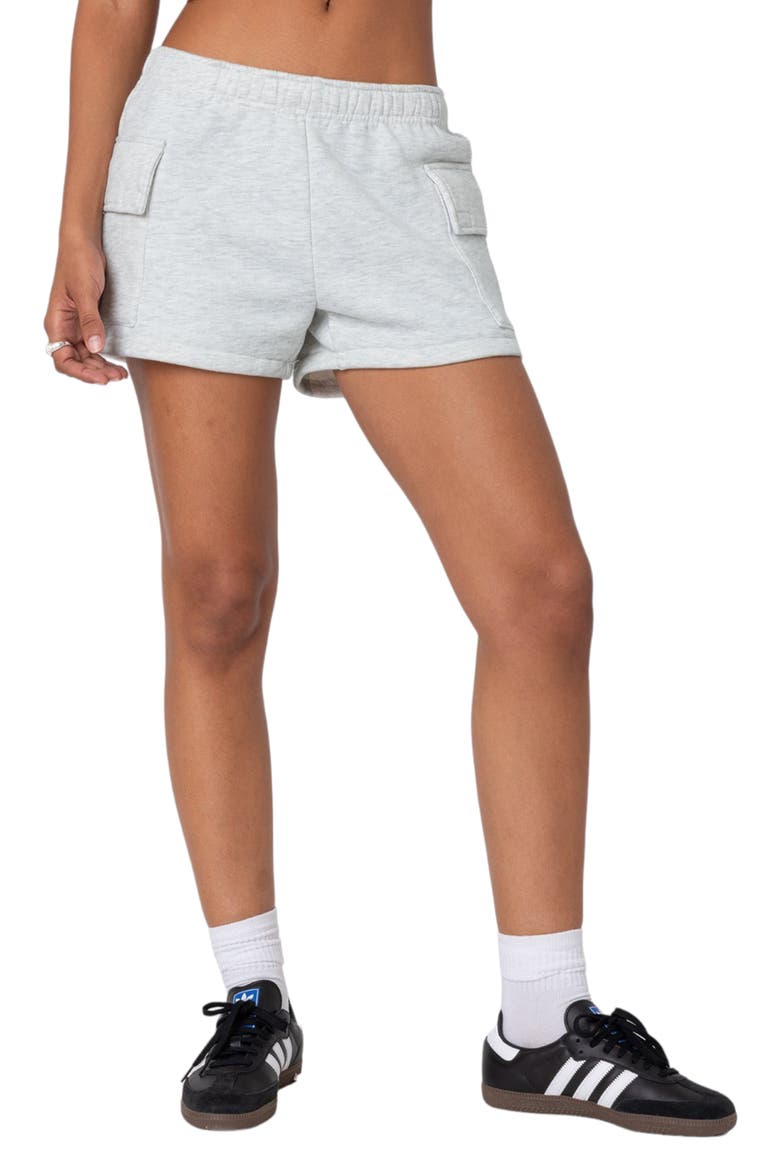 Garnet Cargo Sweat Shorts, Main, color, LIGHT-GRAY
