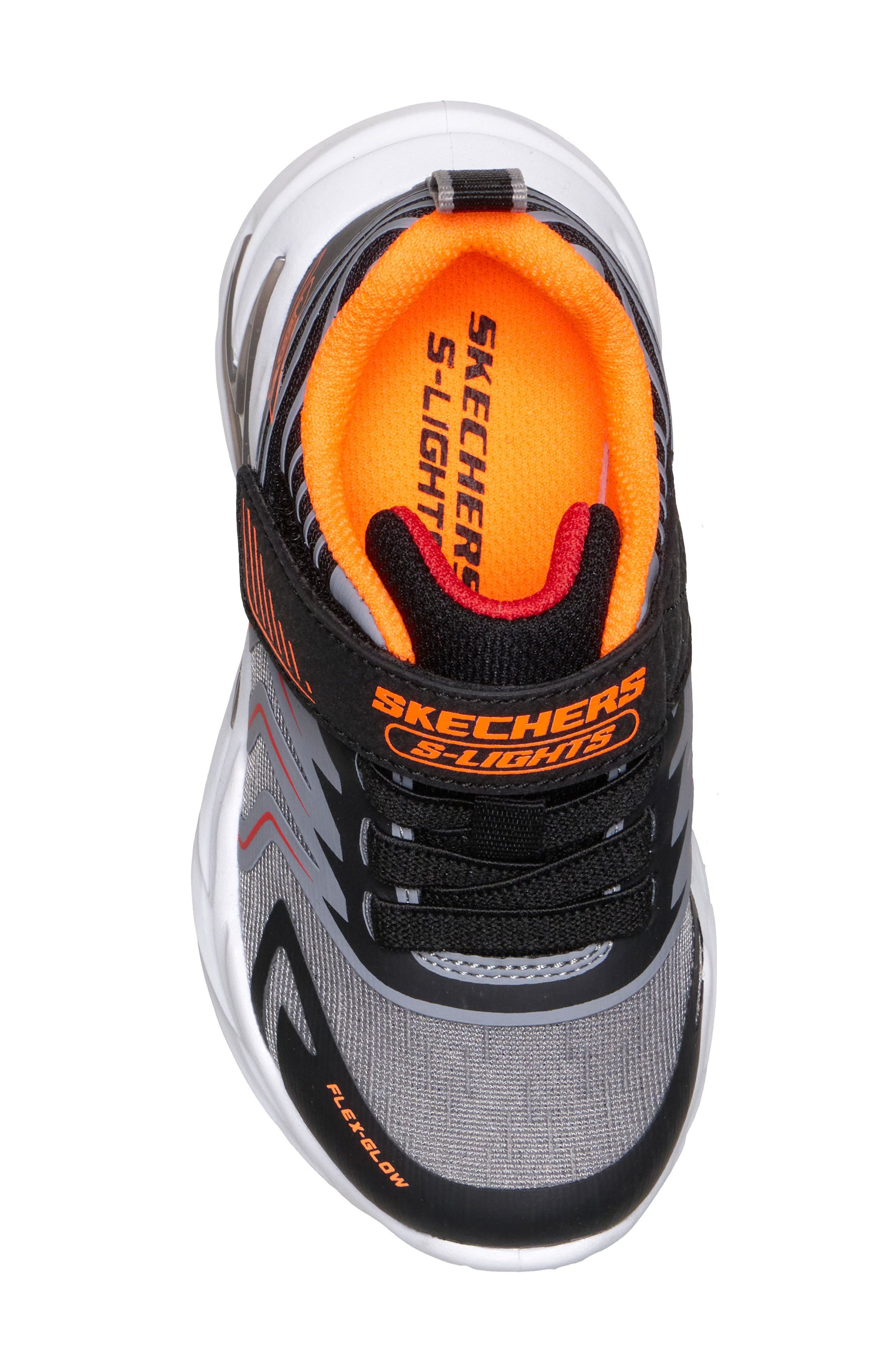 Kids' Flex Glow Ultra Prism Pacer Sneaker, Alternate, color, BLACK/ CHARCOAL