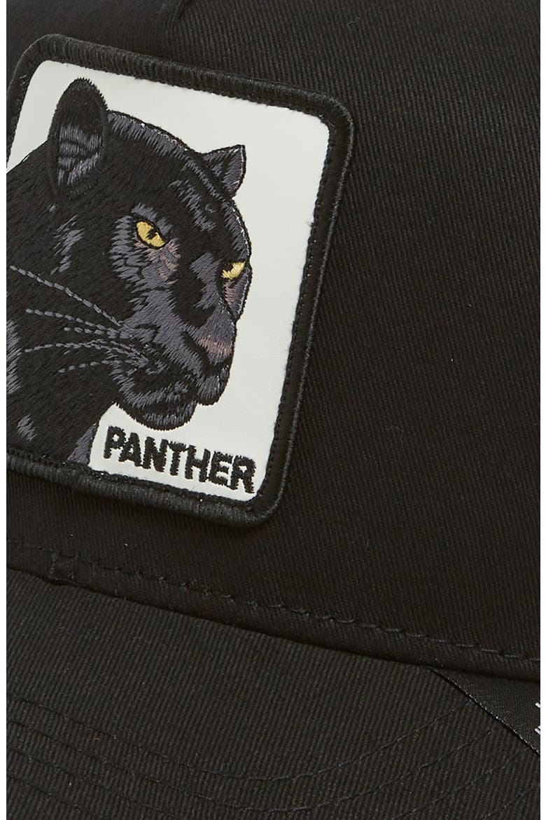 The Panther Trucker Hat, Alternate, color, BLACK