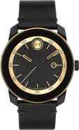 Movado Bold TR90 Leather Strap Watch, 42mm