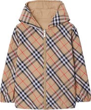 Burberry Reversible Check Cotton Blend Jacket