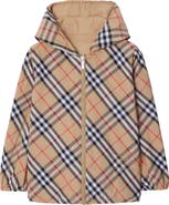 Burberry Reversible Check Cotton Blend Jacket
