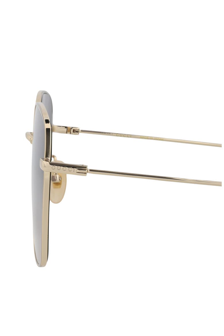 60mm Butterfly Sunglasses, Alternate, color, GOLD GOLD GREY