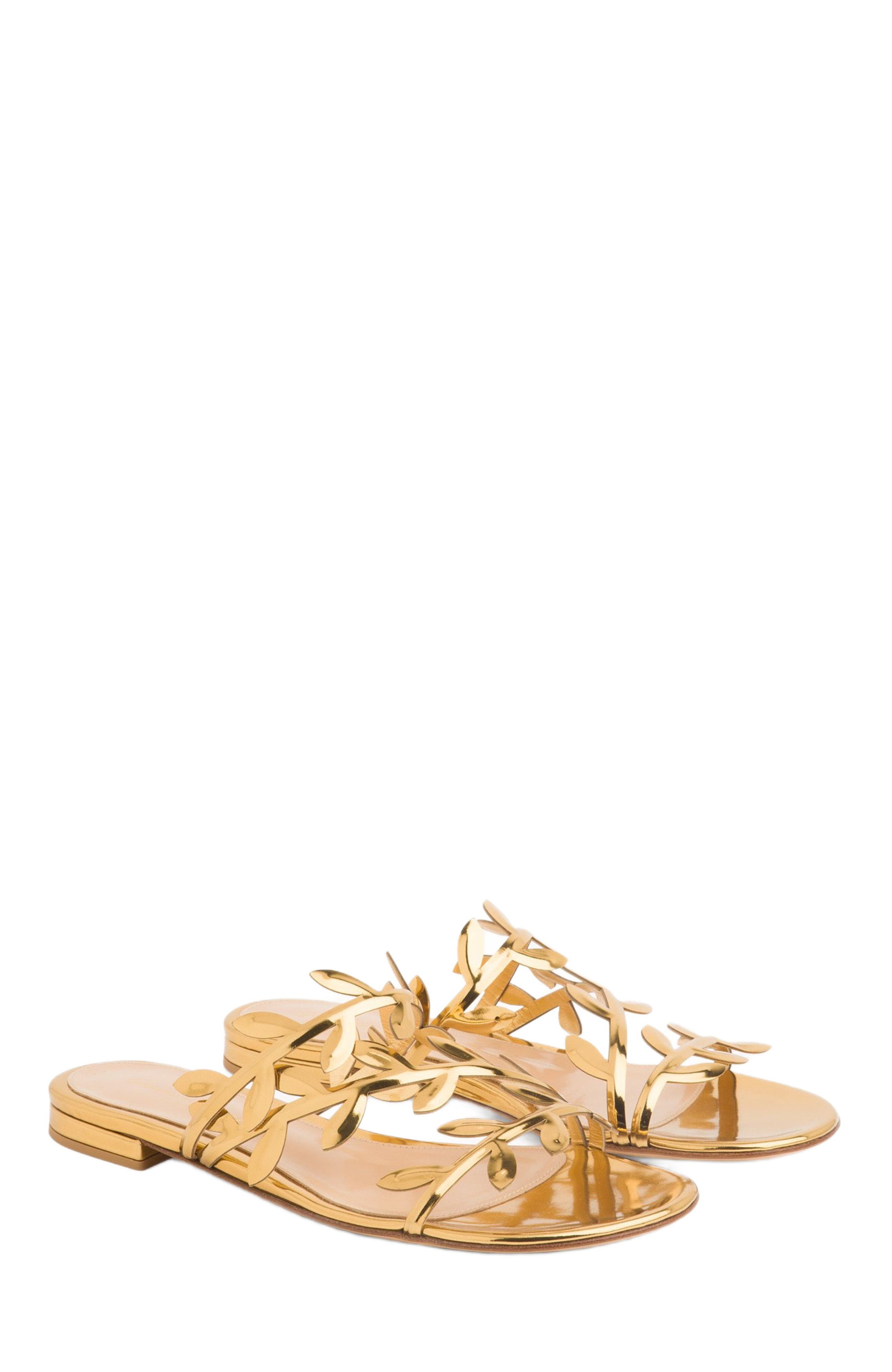 Gianvito Rossi Flavia 05 Sandals, Alternate, color, Gold