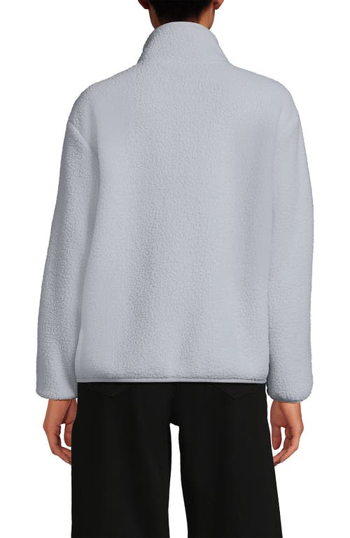 Lands' End Half Zip Cozy High Pile Fleece Pullover In Gray
