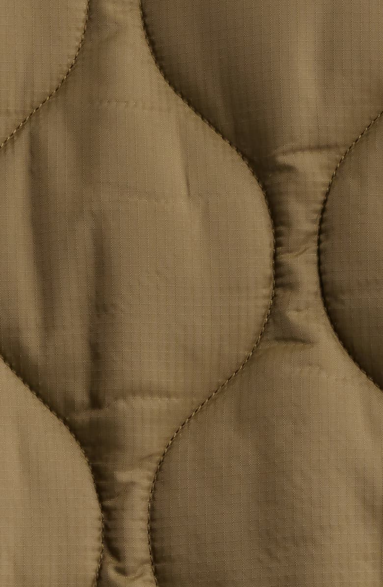 Lucky Brand Quilted Crop Jacket with Faux Shearling Collar, Alternate, color, 