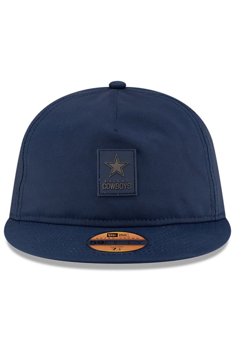 Men's New Era Navy Dallas Cowboys 2025 Sideline  Retro Crown 59FIFTY Fitted Hat, Alternate, color, Navy