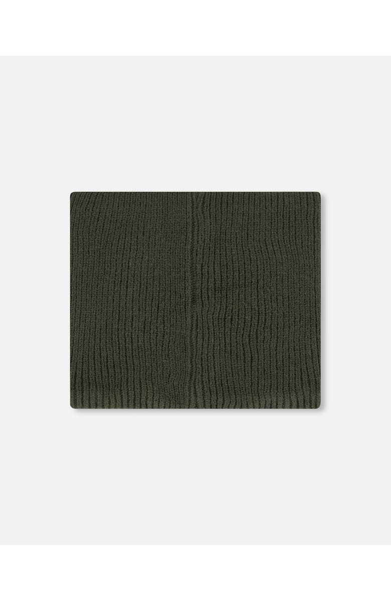 Deux par Deux Boy's Mid-Season Knit Neckwarmer Forest Green, Alternate, color, 