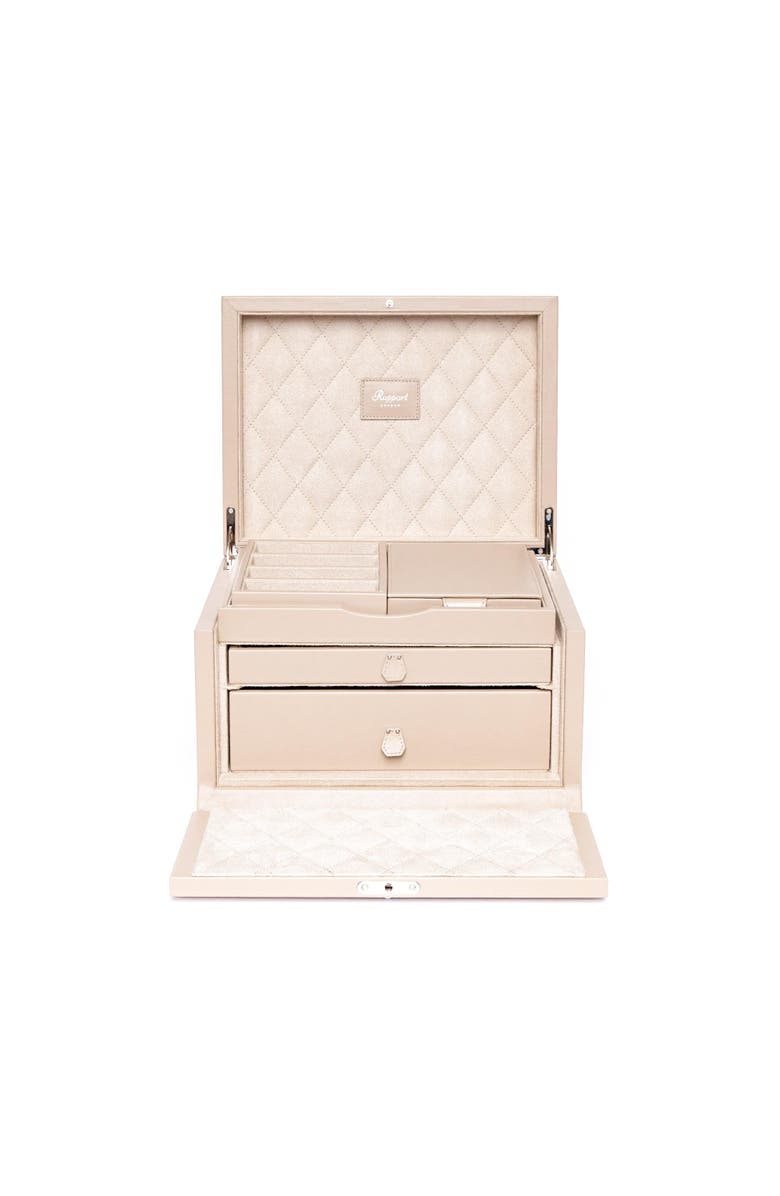 Rapport London Charlotte Jewelry Box, Main, color, Beige