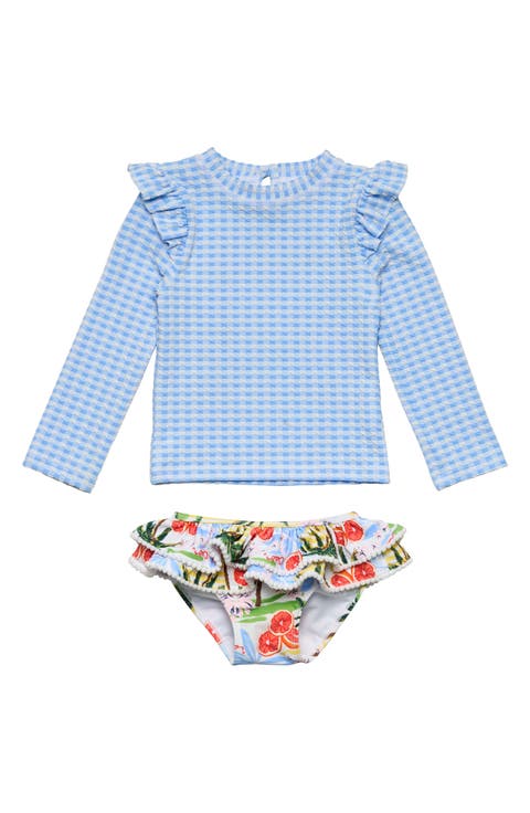 Ciao Paradiso Ruffle Long Sleeve UPF 50+ Two-Piece Swimsuit (Baby)
