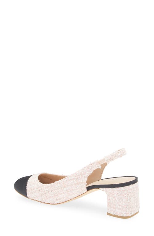 Stuart Weitzman Women's Milla 64mm Tweed Slingback Pumps In Rosewater/black