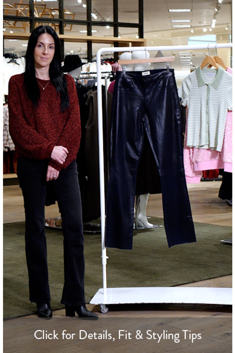 Ruth Coated High Waist Raw Hem Straight Leg Jeans video