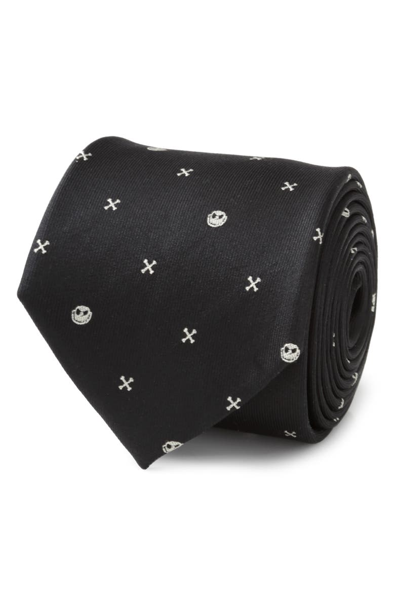 Cufflinks, Inc. NIghtmare Before Christmas Jack Skellington Silk Tie, Alternate, color, Black