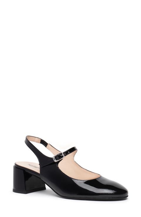 Slingback Block Heel Pump (Women)