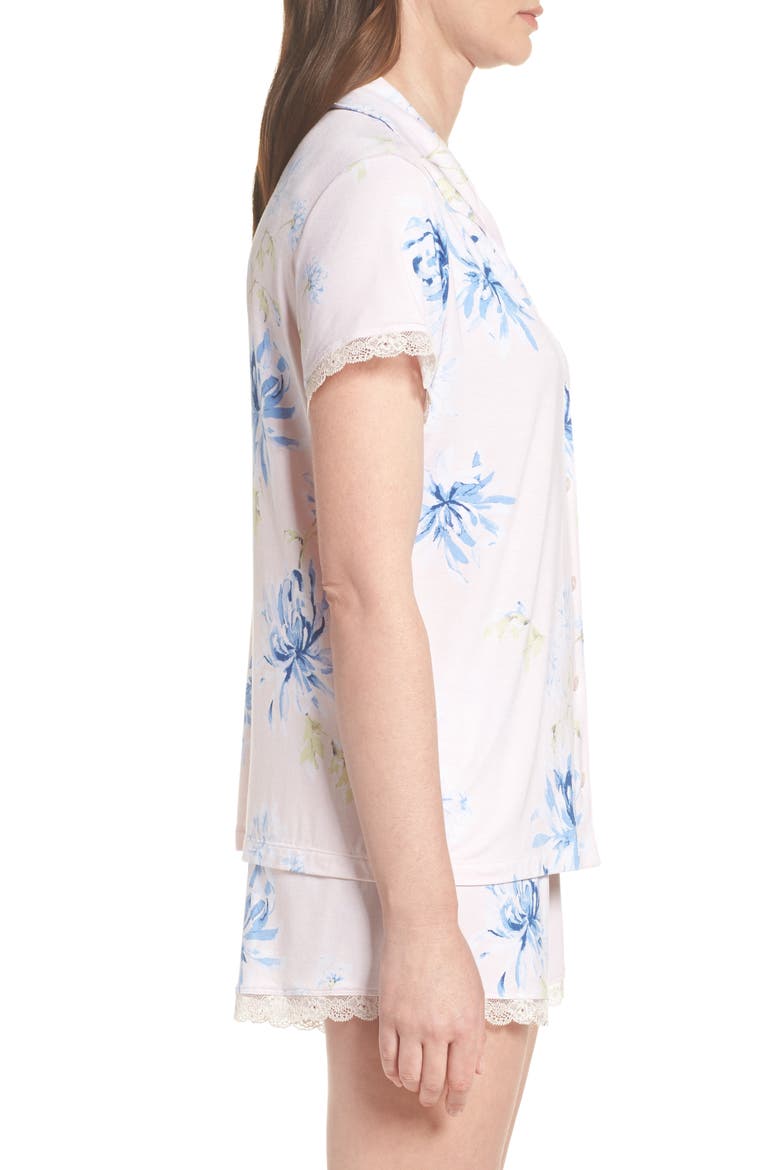 Moonlight Short Pajamas, Alternate, color, PINK FROSTY SPRING DREAM