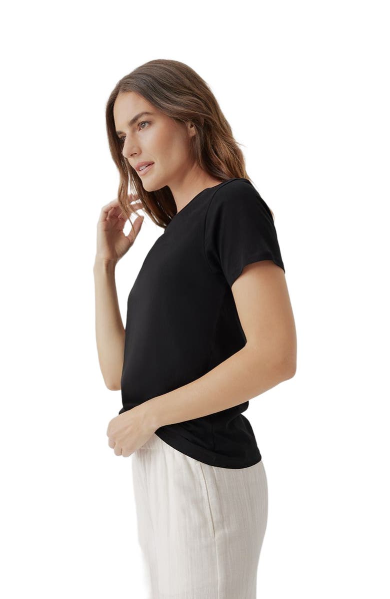 Pact Organic Cotton Softspun Crew Neck Tee, Alternate, color, Black