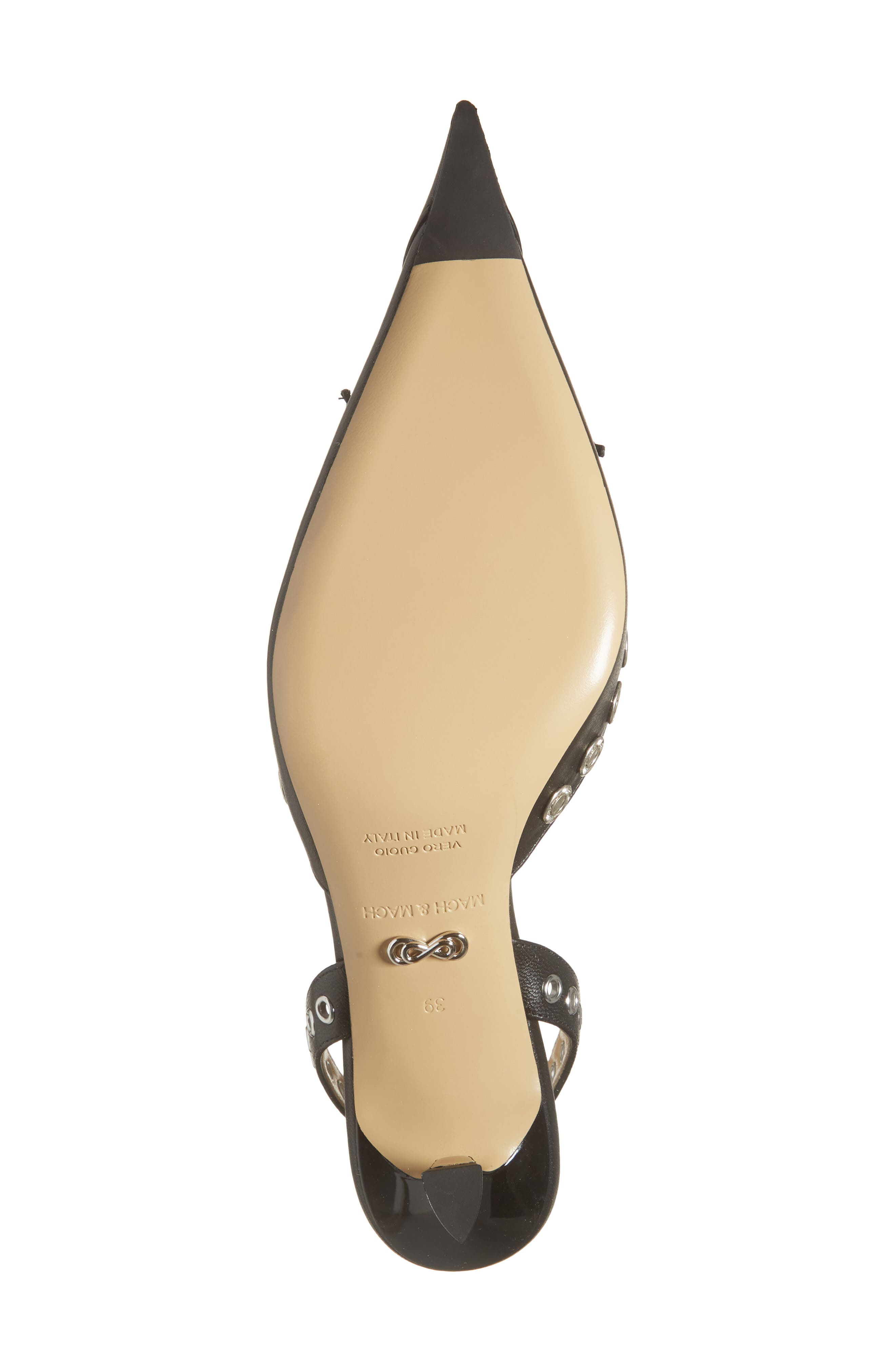 Mach 
Mach Corset Crystal Embellished Pointed Toe Slingback Pump, Alternate, color, Black